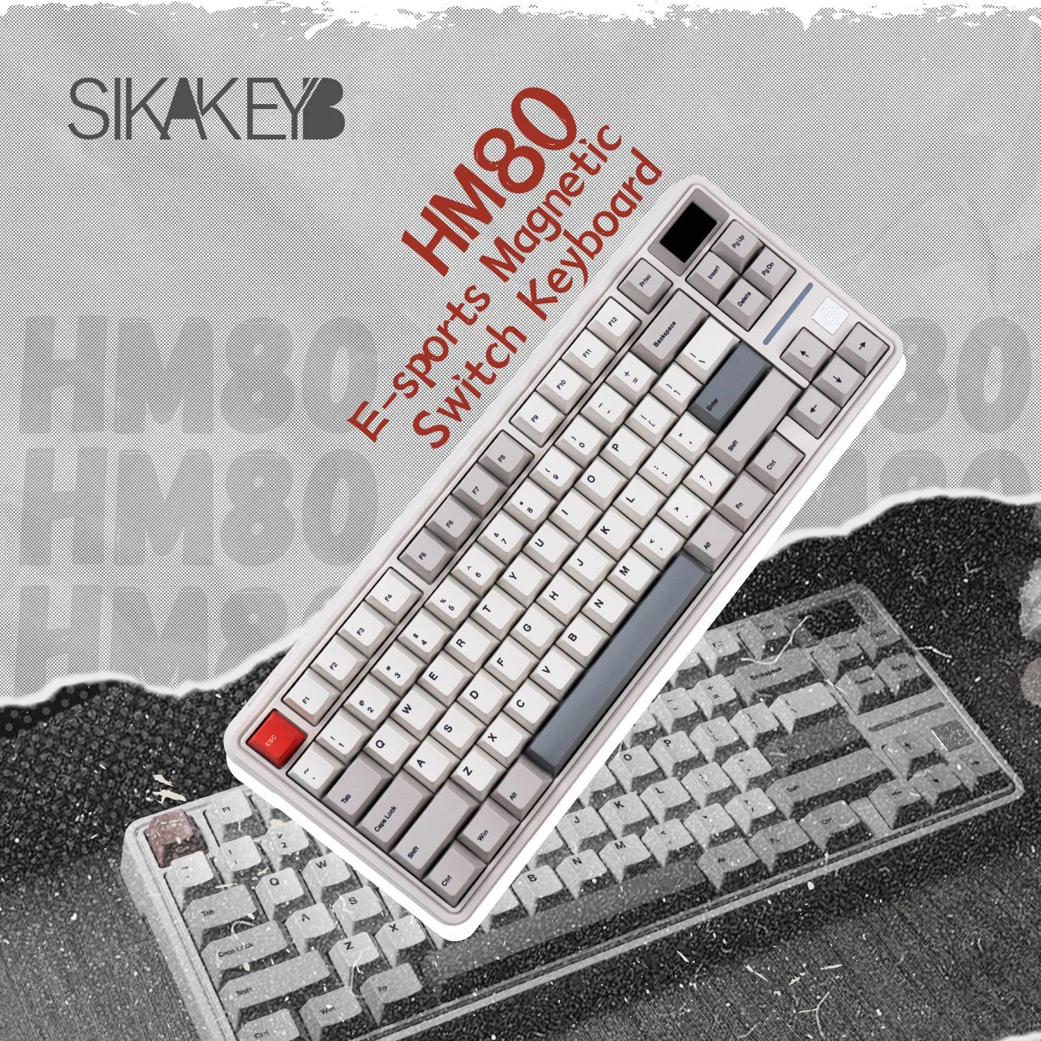 SIKAKEYB Castle HM80 82 Keys New Arrival E-Sports Magnetic Keyboard Gateron Magnetic Jade Pro Switch Gasket Hall Effect Keyboard