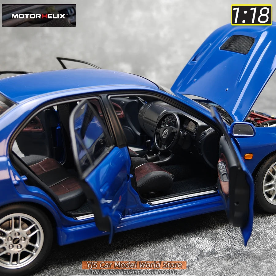 MOTORHELIX MH 1:18 New Mitsubishi Lancer Evolution IV Generation 4 alloy car model sports car static decoration collection