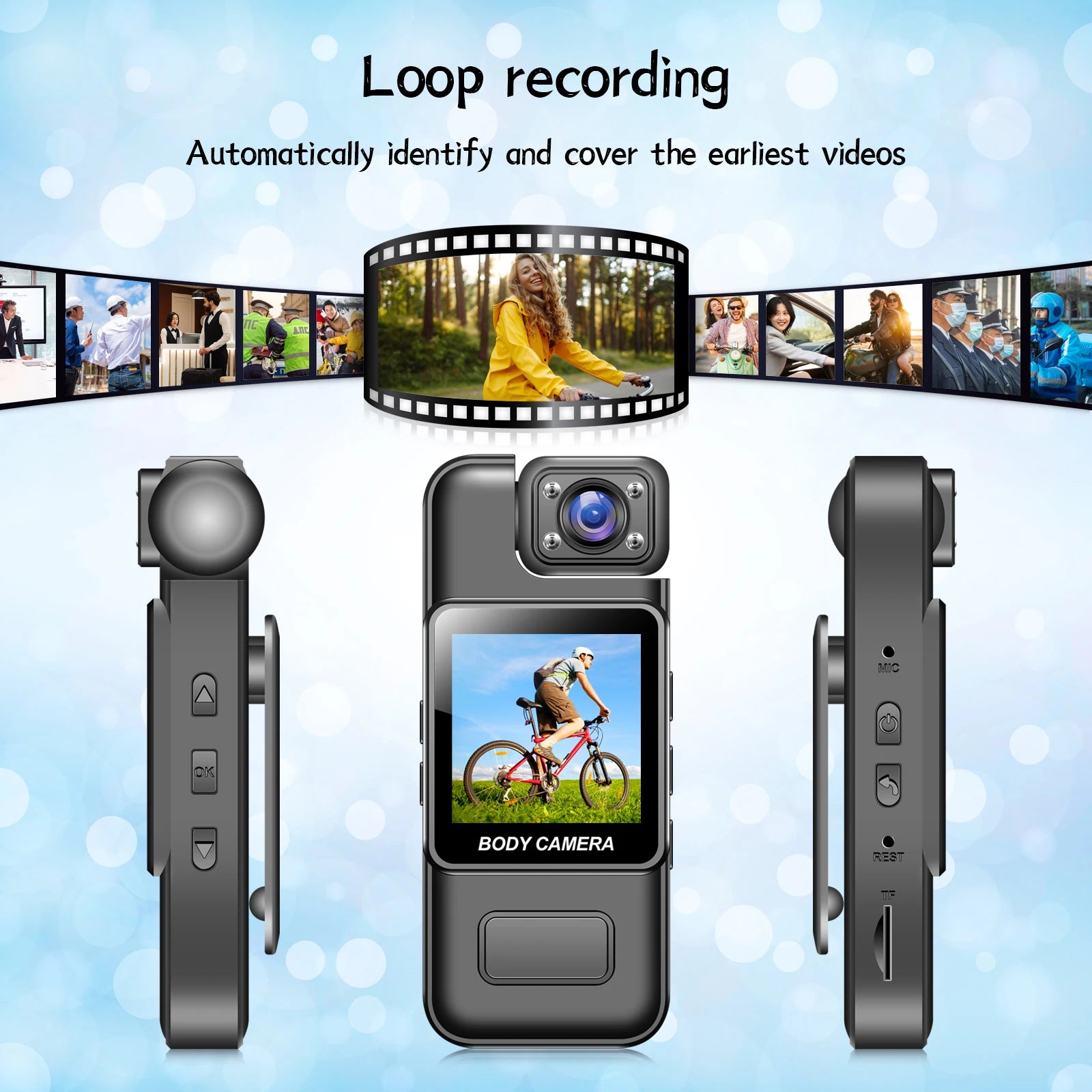 Ultra HD 8K Wifi Camera Digital Video Mini Portable Handheld Law Enforcement Recorder 180° Rotatable Lens Outdoor Sports Camera