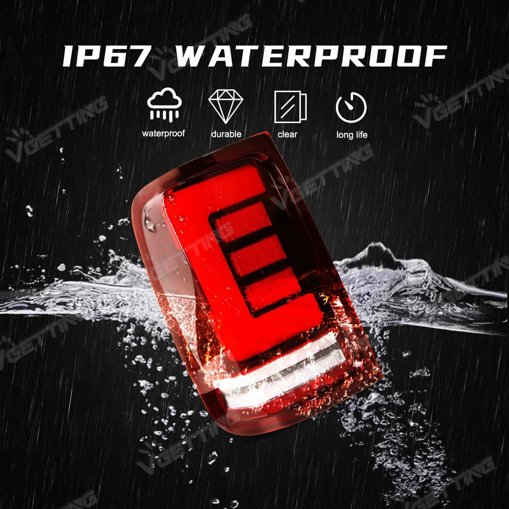 For VW Volkswagen Amarok V6 2008 - 2022 Tail Lamps Turn Signal Rear Brake Reverse Running Light Taillights Car Accessories 12V