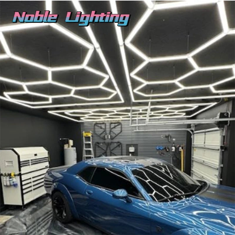 Customized Barbershop Hair Salon Hexagon Led Lights Garage Lamp Honeycomb Led Light for Showroom Ceiling Light Hexagon Light
