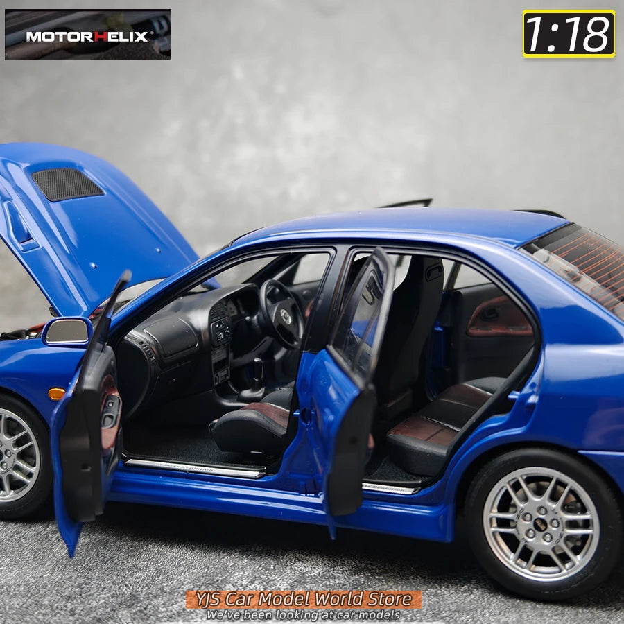 MOTORHELIX MH 1:18 New Mitsubishi Lancer Evolution IV Generation 4 alloy car model sports car static decoration collection
