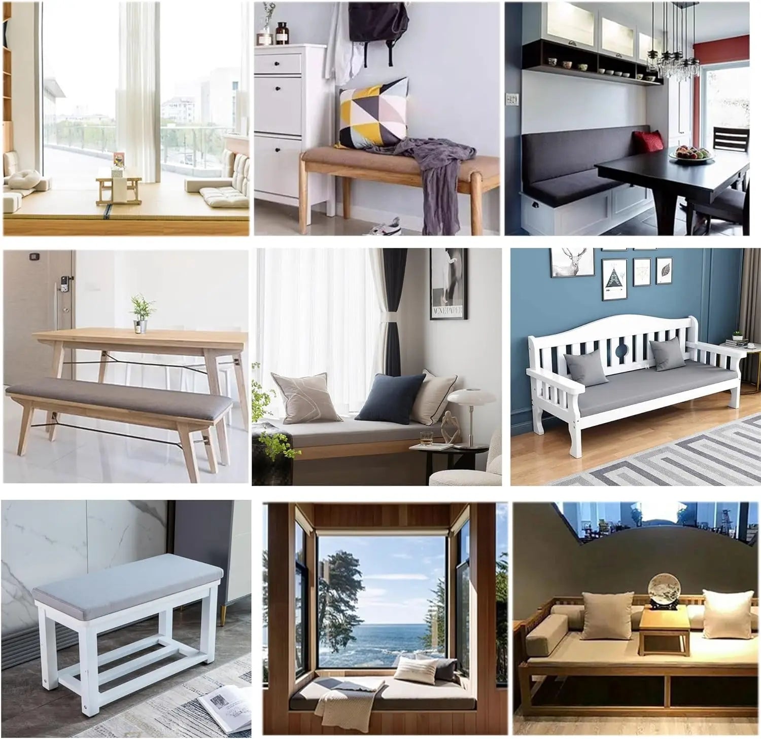 Bench Cushion Custom Bay Window Cushion 50Dhigh Density Sponge Chair Seat Sofa Pillow For Sofas Garden Bench Seat Swing Backseat