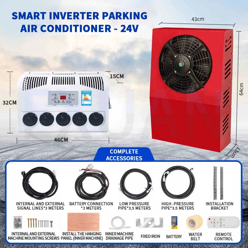 12V/24V Electric Air Conditioning Refrigeration Integrated Machine Parking Air Conditioner For Parking Large Trucks Car&Buses