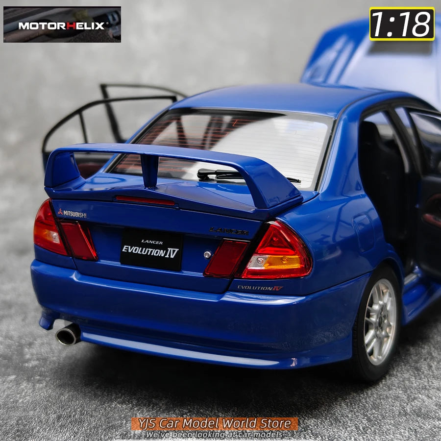 MOTORHELIX MH 1:18 New Mitsubishi Lancer Evolution IV Generation 4 alloy car model sports car static decoration collection