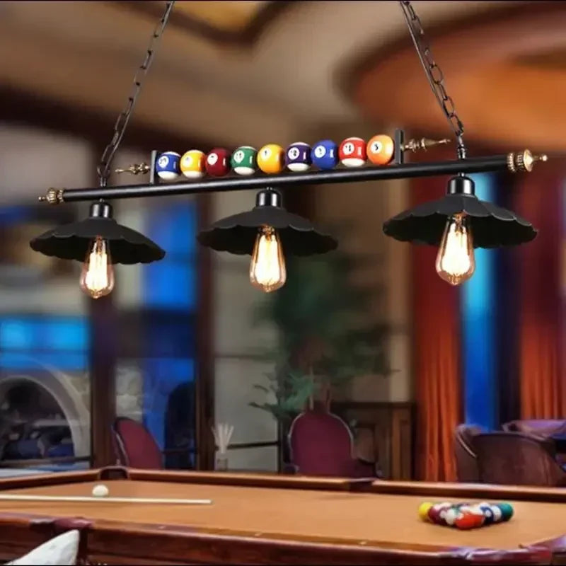 Restaurant Bar Counter Clothing Store Hot Pot Room Decoration Creative Personality Nostalgic Industrial Retro Billiard Pendant