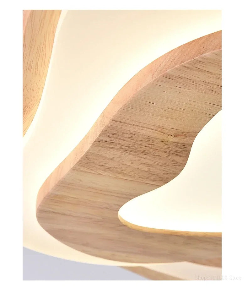 Chinese Zen lustre Wood Ceiling Lamp Creative Cloud Acrylic led lights Hotel Restaurant Tearoom Lounge Bedroom Balcony Lighting