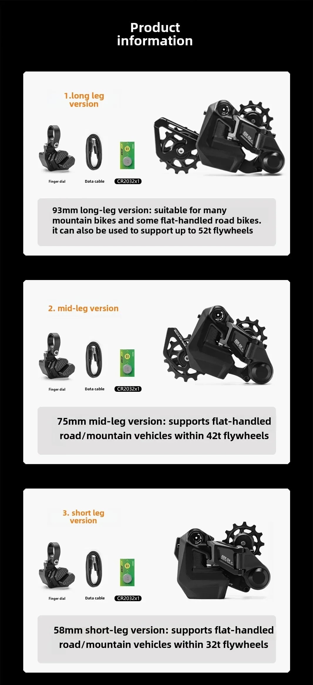 Wheeltop EDS OX 11/12 Speed Wireless Electronic MTB Shifter, Rear Derailleur Set, Lightweight, Durable, MTB Cycling Gear