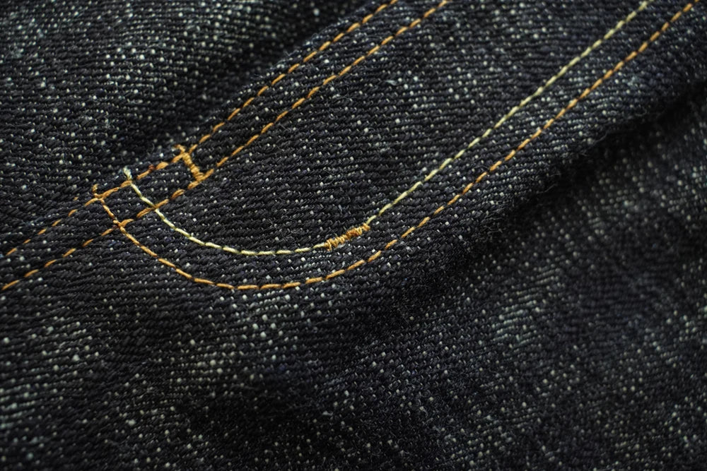 Sauce Zhan Mens Jeans Sanforized Selvedge Denim Jeans Limited EditionDouble-sided Dyeing 66 Fit 20 Oz
