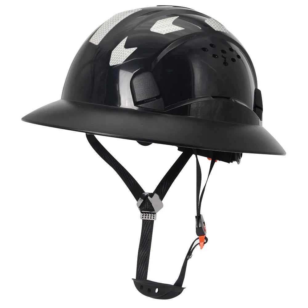 Full Brim Safety Helmet Lightweight Sunshade Breathable Work Protective Rescue Cap CE ANSI Construction Hard Hat Head Protection