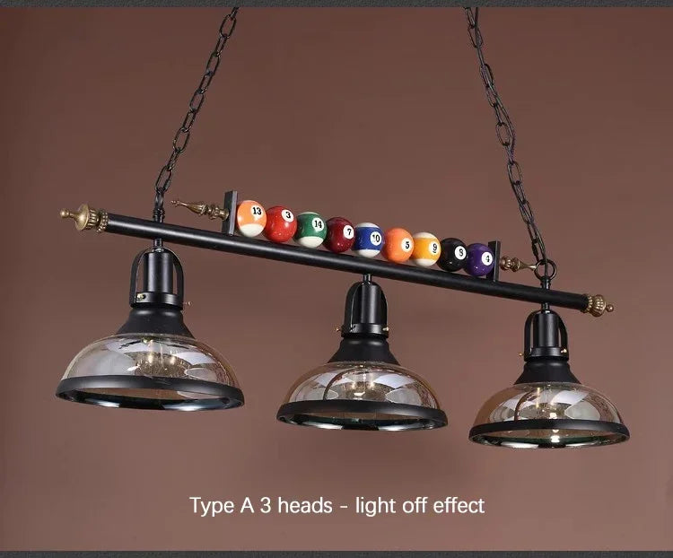 Restaurant Bar Counter Clothing Store Hot Pot Room Decoration Creative Personality Nostalgic Industrial Retro Billiard Pendant