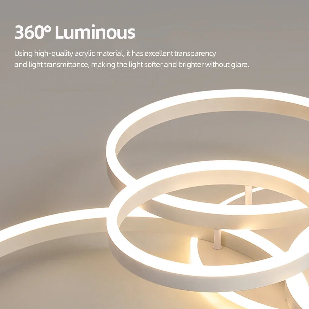 Modern LED Ceiling Chandelier Lighting For Home Living Study Room Bedroom Dimmable Ceiling lamp Indoor Lighting decoration Lamps