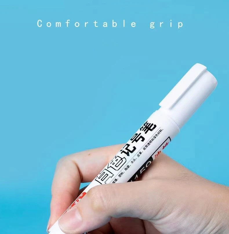 3/5/7Pcs/Set For Metal White Marker Pen Oily Waterproof Plastic Gel Pen Writing Drawing Graffiti Pen Stationery Notebook