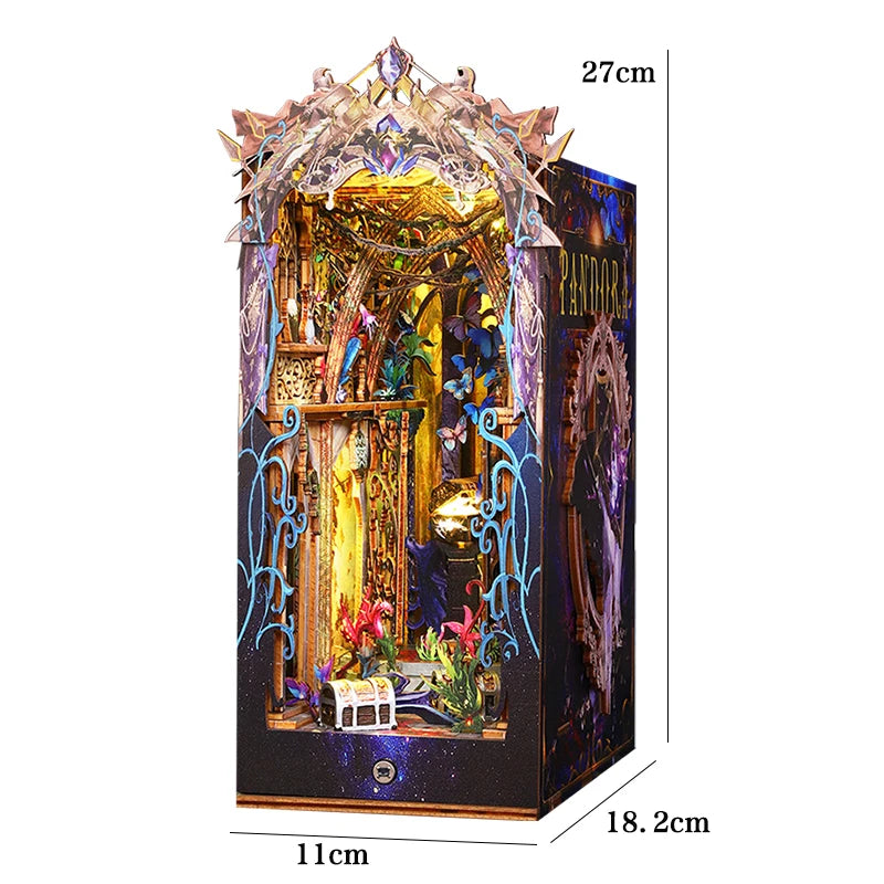 DIY Book Nook Kit Wooden Mini Doll House 3D Puzzle Model Bookshelf Bookends Making Room Toys Home Bedroom Decorations Gifts