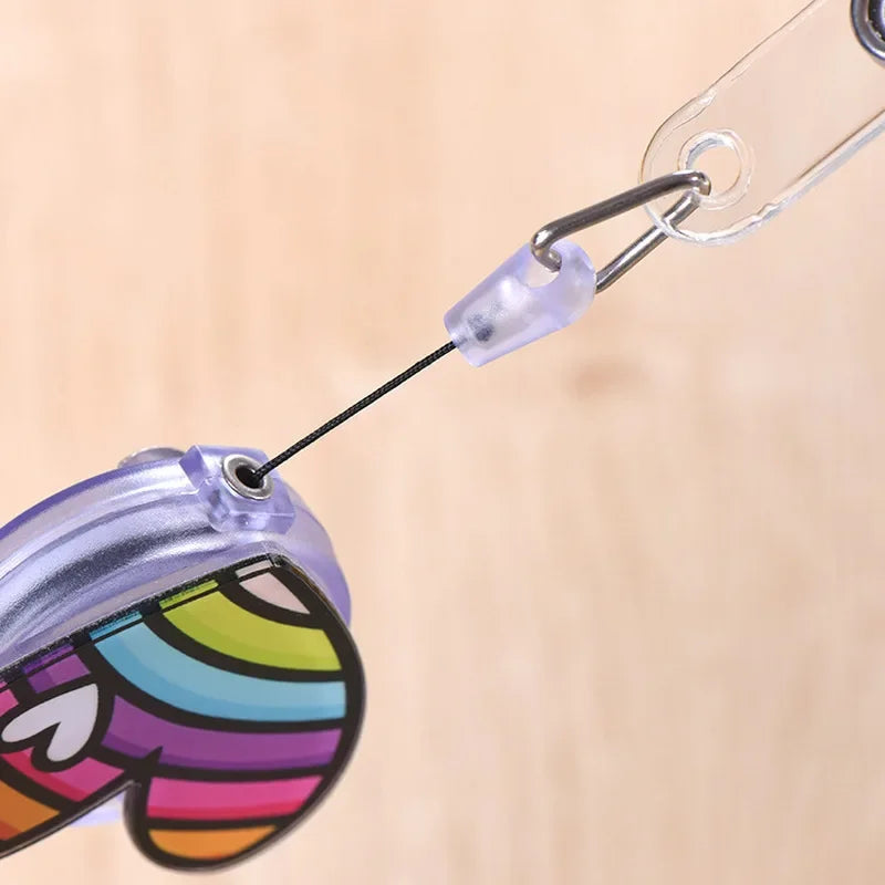 1pc Retractable Nurse Badge Reel Clip Students ID Card Badge Holder Accessories Cute Id Badge Reel School Supplies
