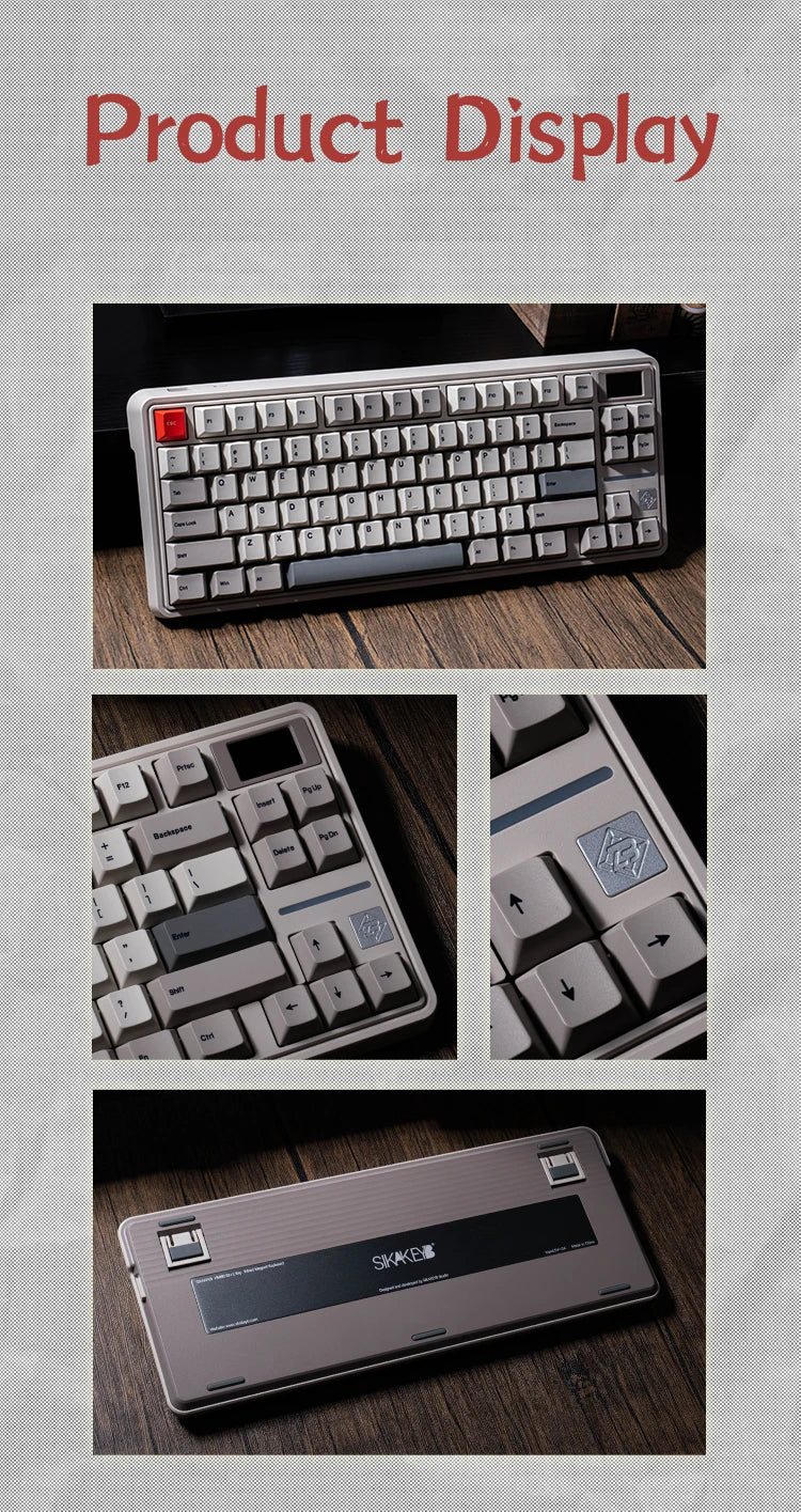 SIKAKEYB Castle HM80 82 Keys New Arrival E-Sports Magnetic Keyboard Gateron Magnetic Jade Pro Switch Gasket Hall Effect Keyboard